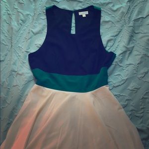 Black, Green and Cream Dress